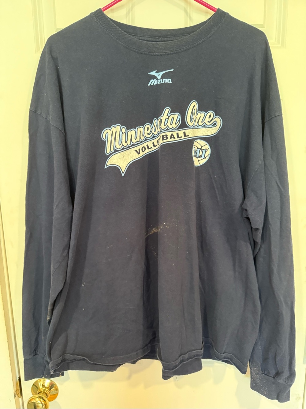 Mizuno Navy Long Sleeve Minnesota One Volleyball Tee